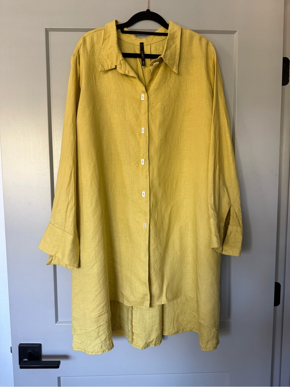 IC Collection By Connie K Women's Plus Mustard Yellow Tunic Top Size 1X